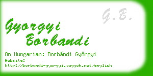 gyorgyi borbandi business card